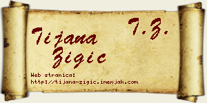 Tijana Žigić vizit kartica